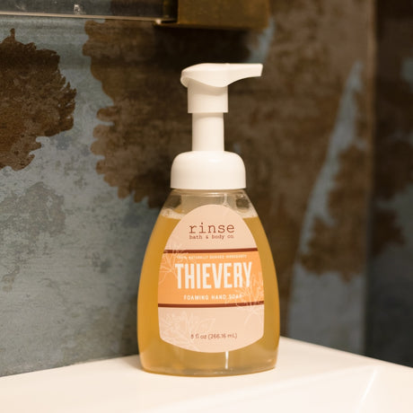Handmade Thievery natural foaming hand soap - naturally derived - alternate angle