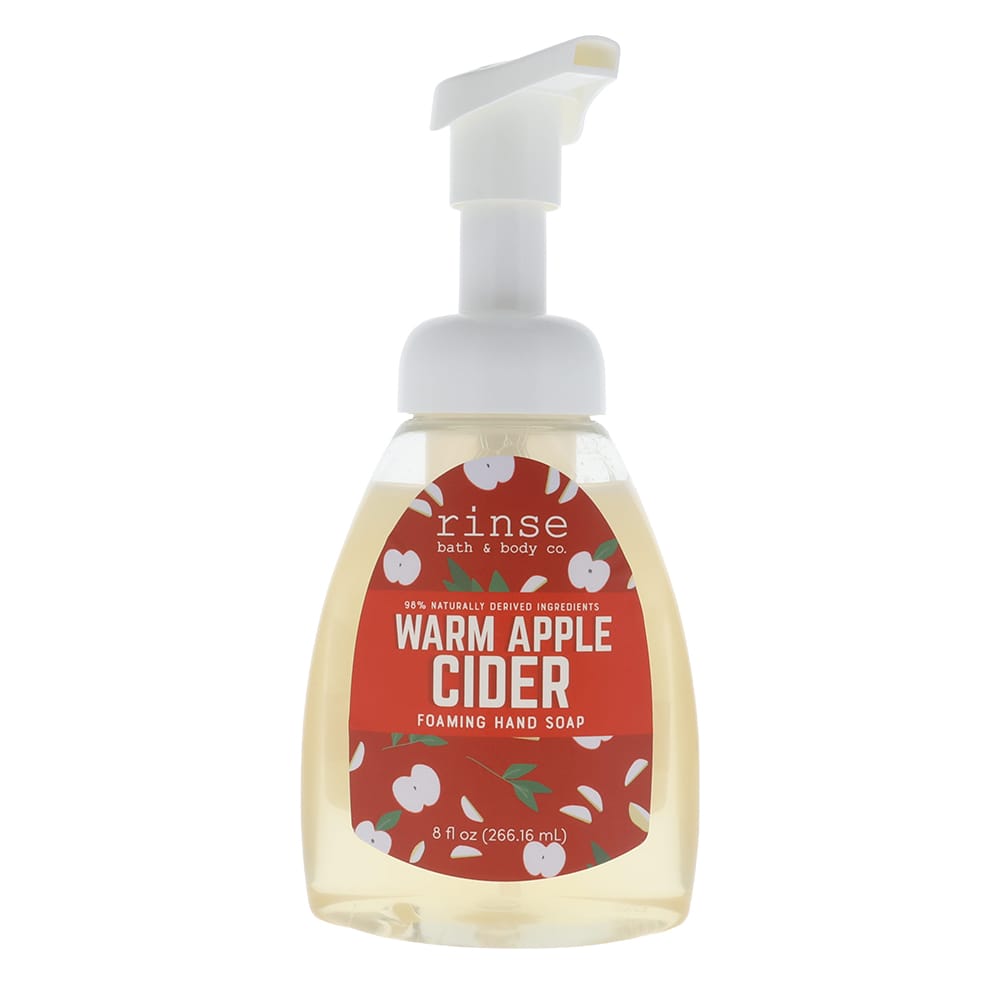 Warm Apple Cider Foaming Hand Soap on white — natural handmade, Rinse Bath & Body Co.