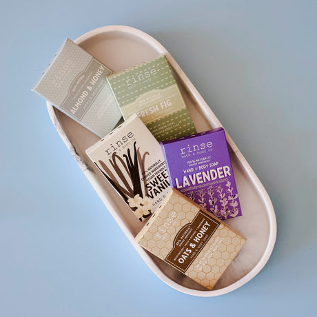 handmade natural bar soap in Oat And Honey by Rinse Bath & Body - alternate angle