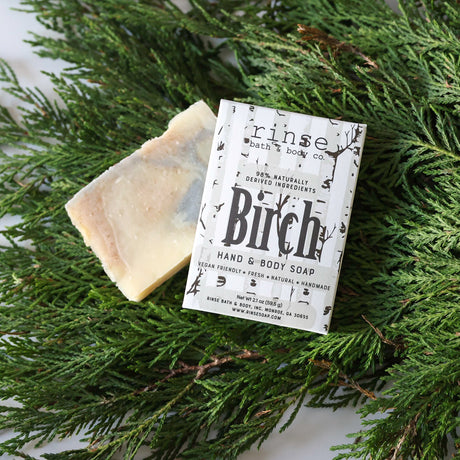 Handmade Birch handmade natural bar soap - naturally derived - alternate angle