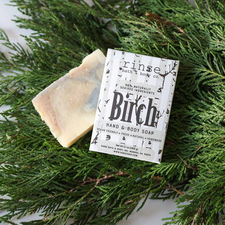 Handmade Birch handmade natural bar soap - naturally derived - alternate angle
