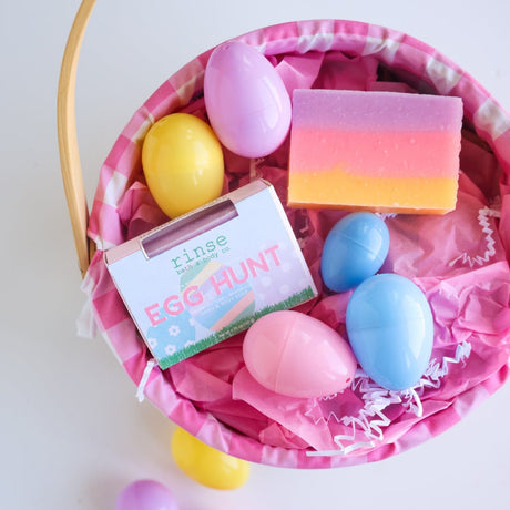 Egg Hunt handmade natural bar soap from Rinse - paraben-free since 2003 - alternate angle