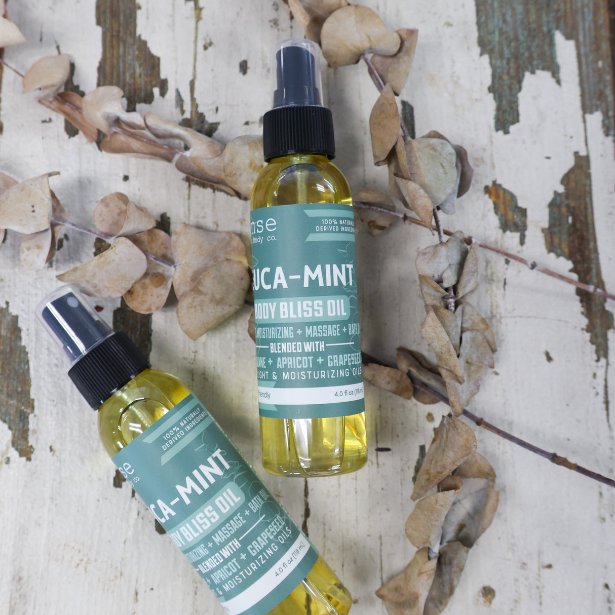 Natural natural body oil | Euca Mint | Rinse Bath & Body Co. - lifestyle shot