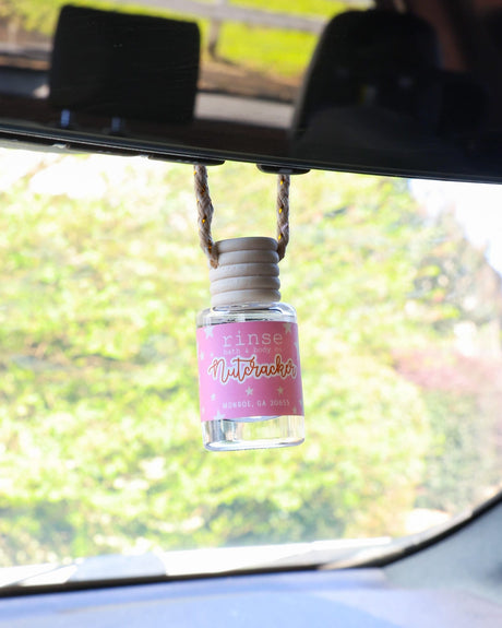 Handmade Nutcracker natural car air freshener - naturally derived - detail view