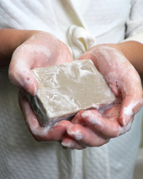 Rinse Dead Sea Mud Soap - handmade natural product - alternate angle