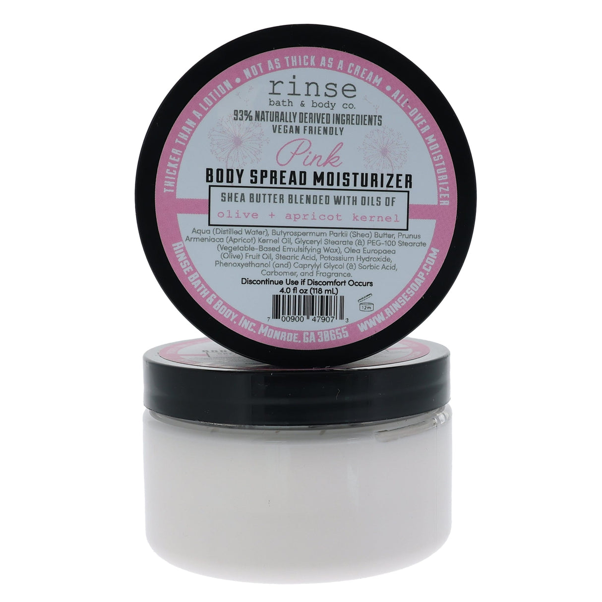 Handmade Pink natural body lotion - naturally derived