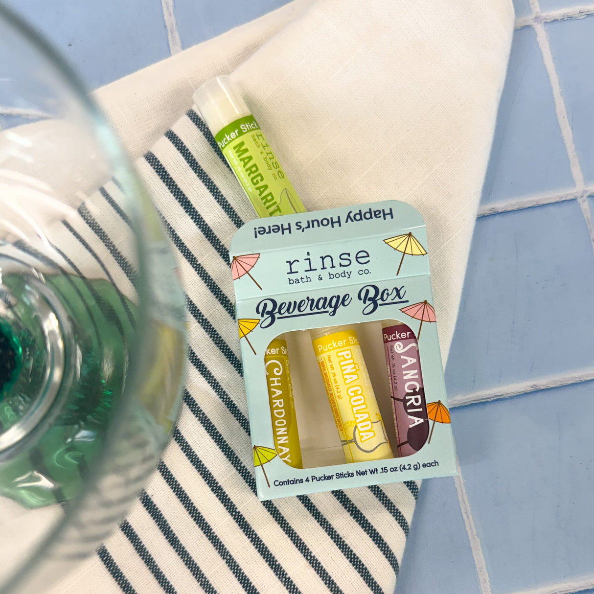 Rinse Beverage natural lip balm - long-lasting moisture - detail view