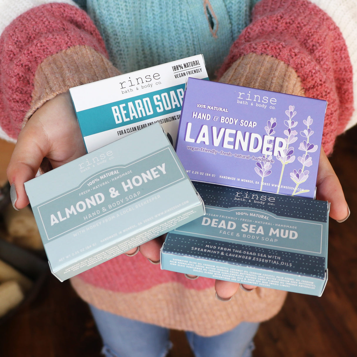 Natural handmade natural bar soap | Dead Sea Mud | Rinse Bath & Body Co. - back label