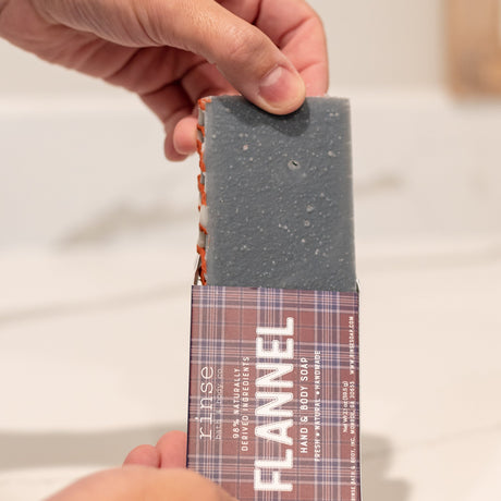 Natural handmade natural bar soap | Flannel | Rinse Bath & Body Co. - detail view