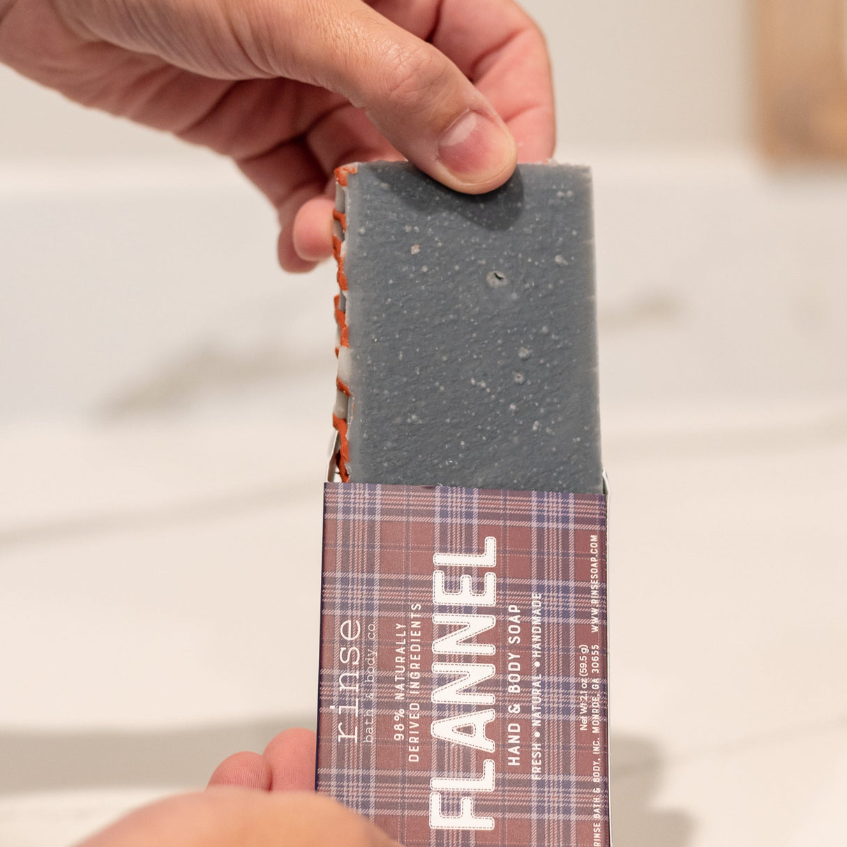 Natural handmade natural bar soap | Flannel | Rinse Bath & Body Co. - detail view