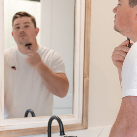 R1 Razor from Rinse - handmade beard care - detail view