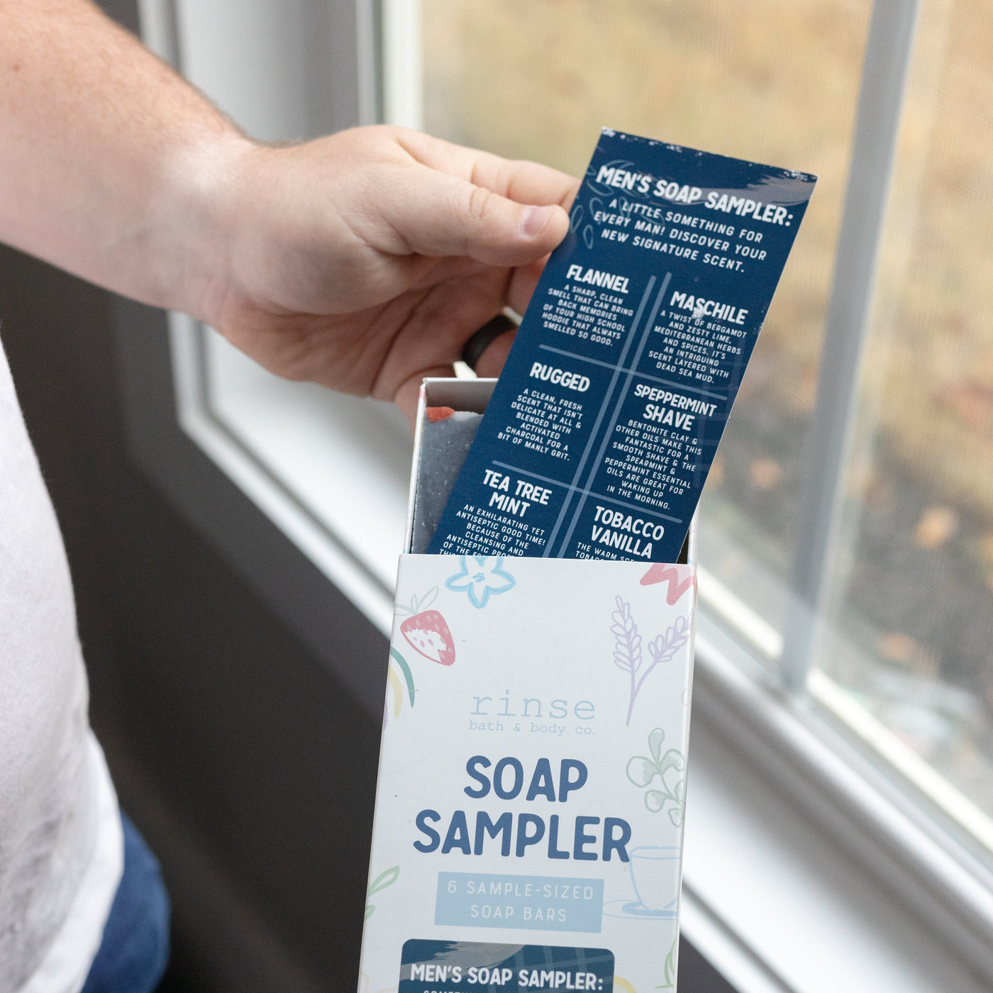 handmade natural bar soap in Men's Collection by Rinse Bath & Body - alternate angle