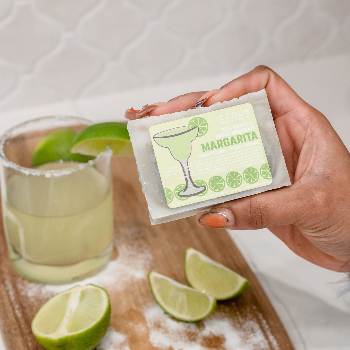 Handmade Margarita handmade natural bar soap - naturally derived - alternate angle