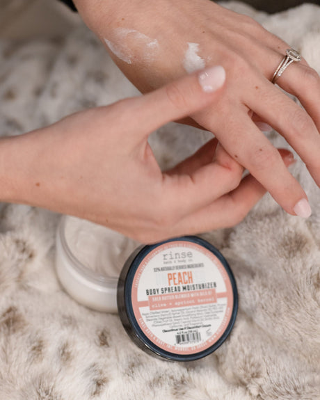 Natural natural body lotion | Peach | Rinse Bath & Body Co. - alternate angle