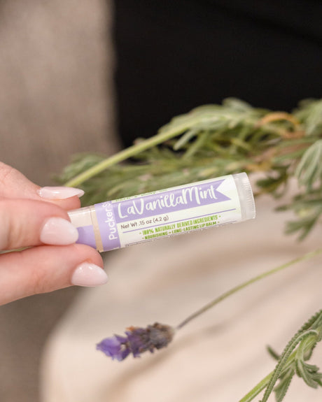 Lavanilla Mint lip balm by Rinse Bath & Body