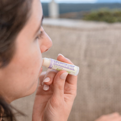 Lavanilla Mint natural lip balm from Rinse - nourishing lip care - lifestyle shot