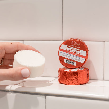 Natural aromatherapy shower steamer | Peppermint | Rinse Bath & Body Co. - alternate angle