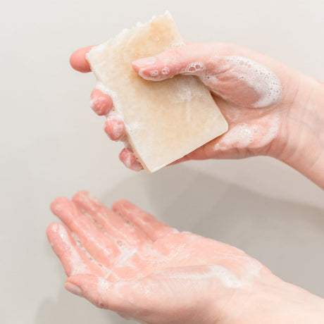 Almond Honey handmade natural bar soap from Rinse - paraben-free since 2003 - detail view