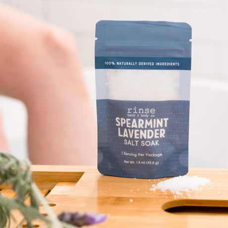 Natural natural bath soak | Spearmint Lavender | Rinse Bath & Body Co. - alternate angle