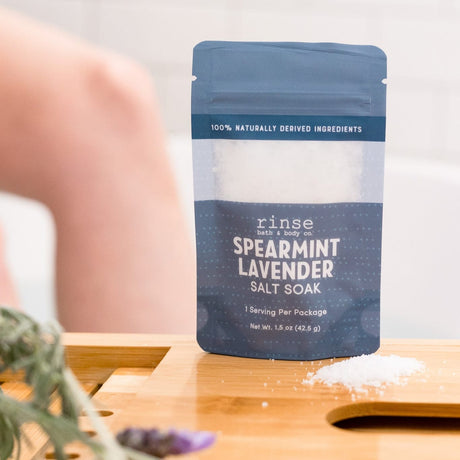 Natural natural bath soak | Spearmint Lavender | Rinse Bath & Body Co. - alternate angle