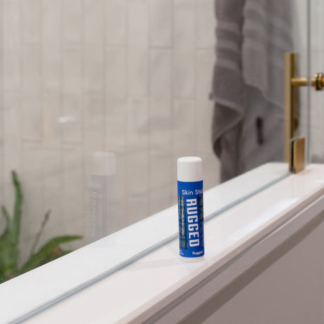 Handmade Rugged solid lotion stick - naturally derived - lifestyle shot