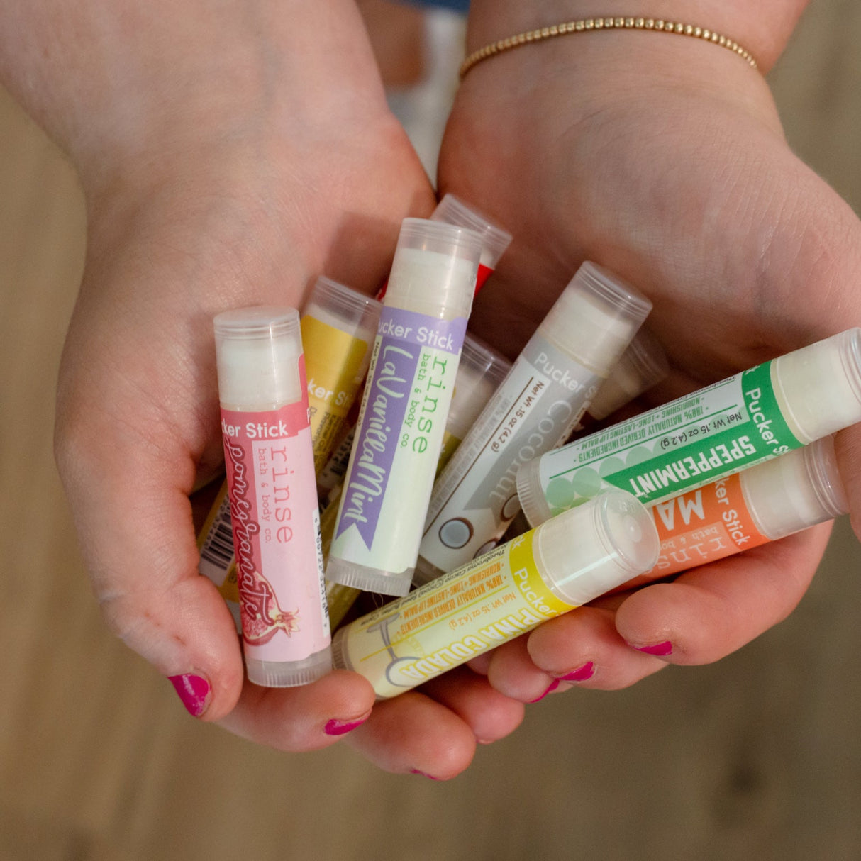 Handmade Violet natural lip balm - naturally derived - alternate angle