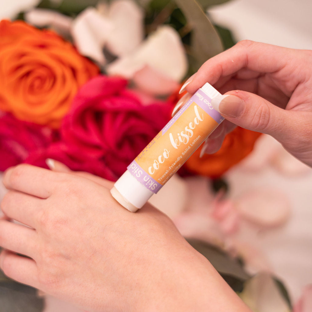 solid lotion stick in Coco Kissed by Rinse Bath & Body - alternate angle