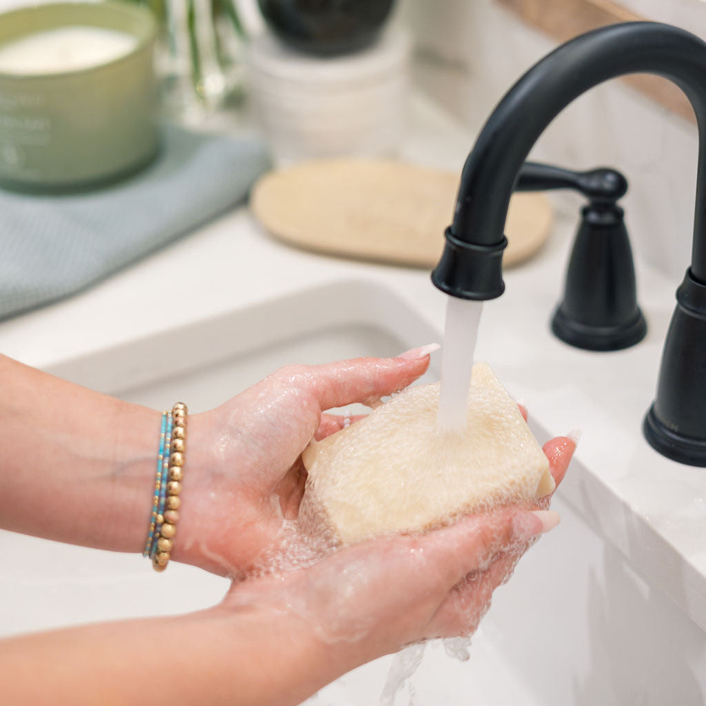 handmade natural bar soap in Casteel by Rinse Bath & Body - detail view