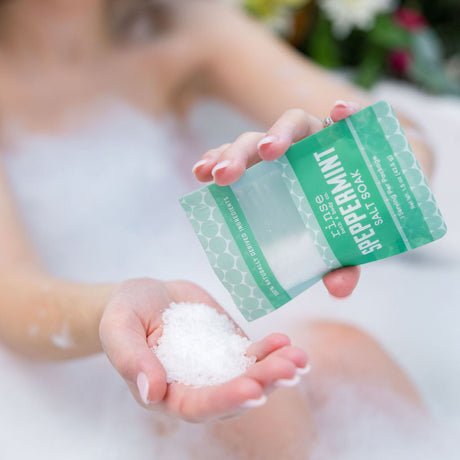Handmade Speppermint natural bath soak - naturally derived - alternate angle