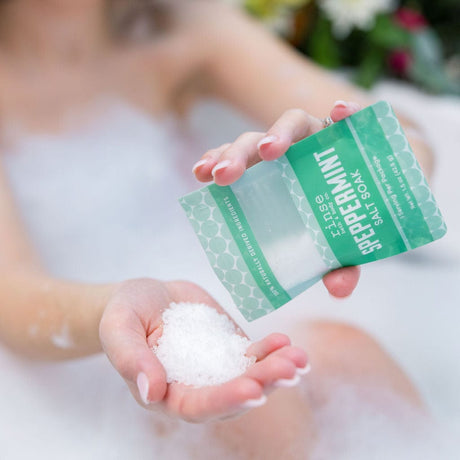 Handmade Speppermint natural bath soak - naturally derived - alternate angle