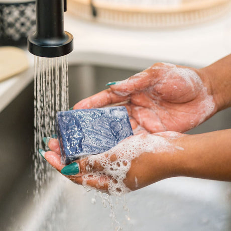 handmade natural bar soap in Moonlight by Rinse Bath & Body - alternate angle