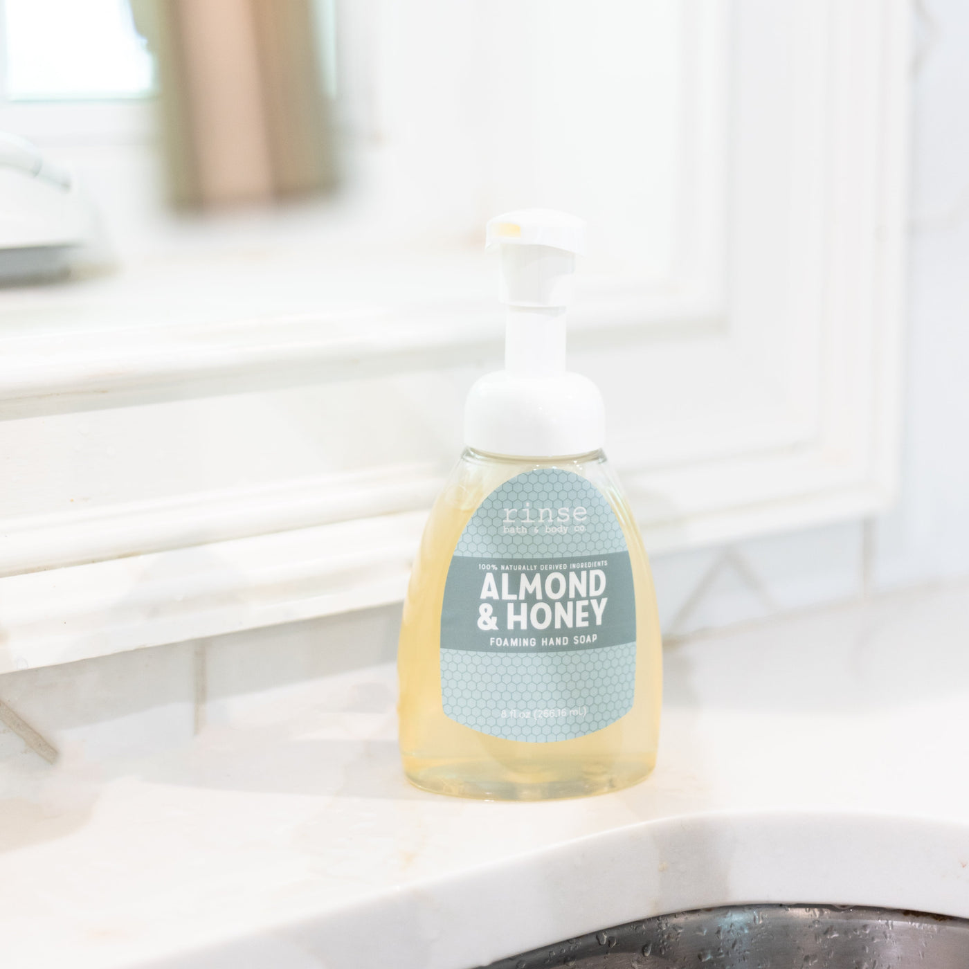Natural natural foaming hand soap | Almond Honey | Rinse Bath & Body Co. - alternate angle