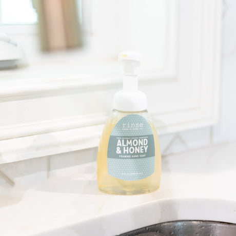 Natural natural foaming hand soap | Almond Honey | Rinse Bath & Body Co. - alternate angle