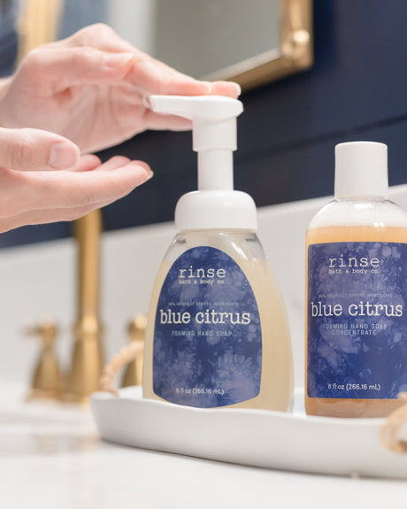 Natural natural foaming hand soap | Blue Citrus | Rinse Bath & Body Co. - alternate angle