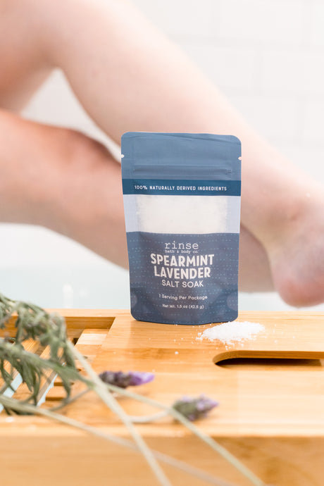 Spearmint Lavender Soaking Salts — hero