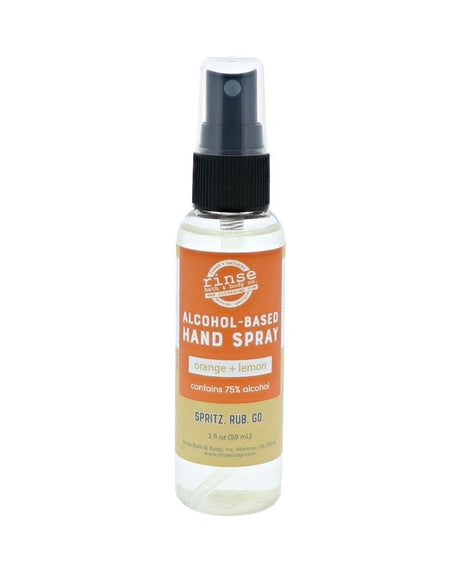 Orange & Lemon Hand Sanitizer Spray — 4:5 product frame, Rinse Bath & Body Co.