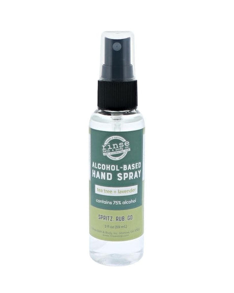 Tea Tree Lavender Hand Sanitizer Spray — 4:5 product frame, Rinse Bath & Body Co.