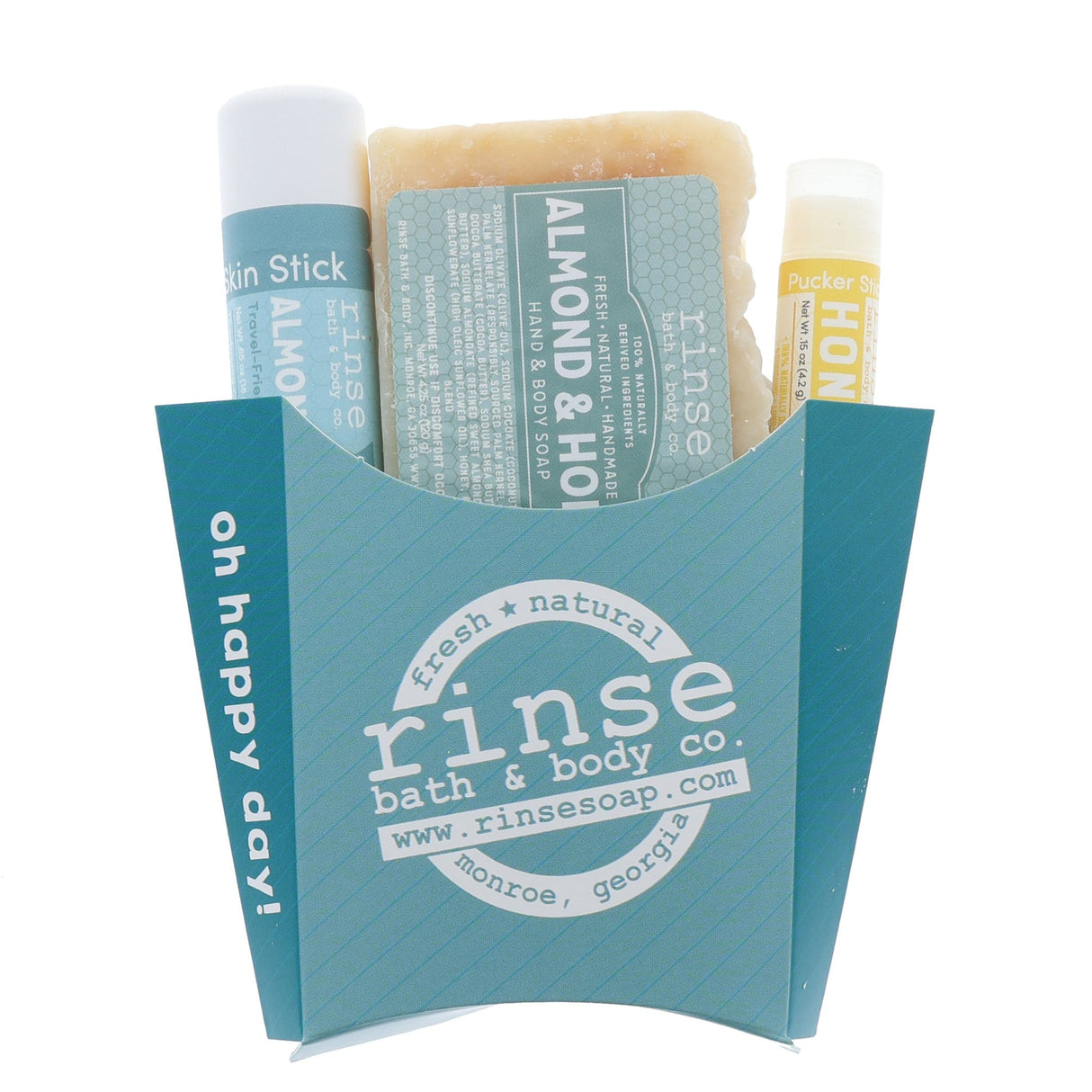 Rinse Almond Honey natural bath and body gift set - curated gift collection