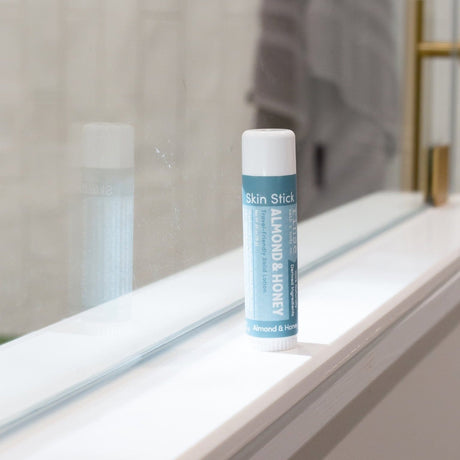 Rinse Almond Honey solid lotion stick - mess-free hydration - lifestyle shot