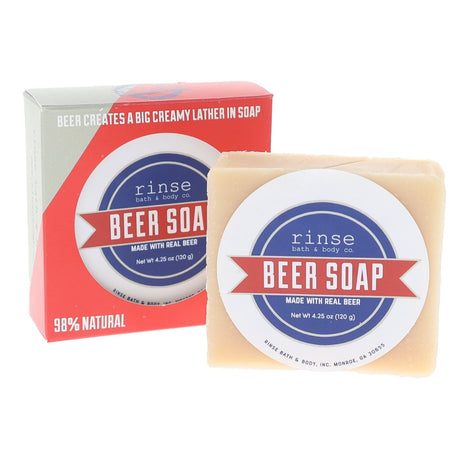 handmade natural bar soap in Beer Soap by Rinse Bath & Body