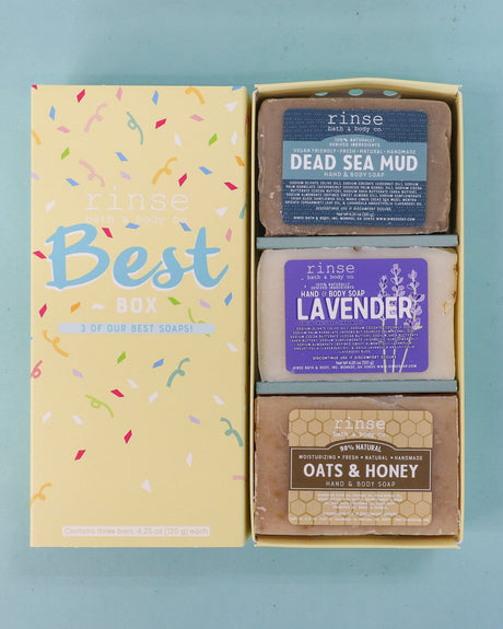 handmade natural bar soap in Best Sellers by Rinse Bath & Body - lifestyle shot