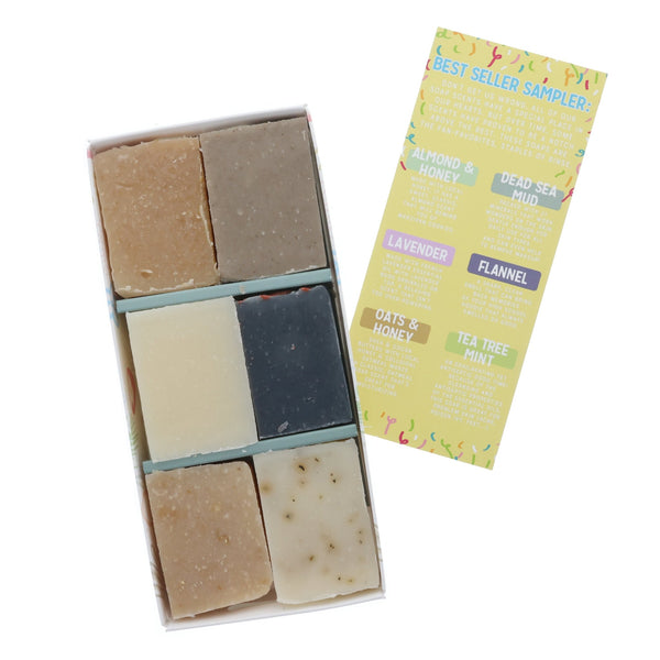 Best Seller Soap Sampler Box (6 half bars) - Rinse Bath & Body