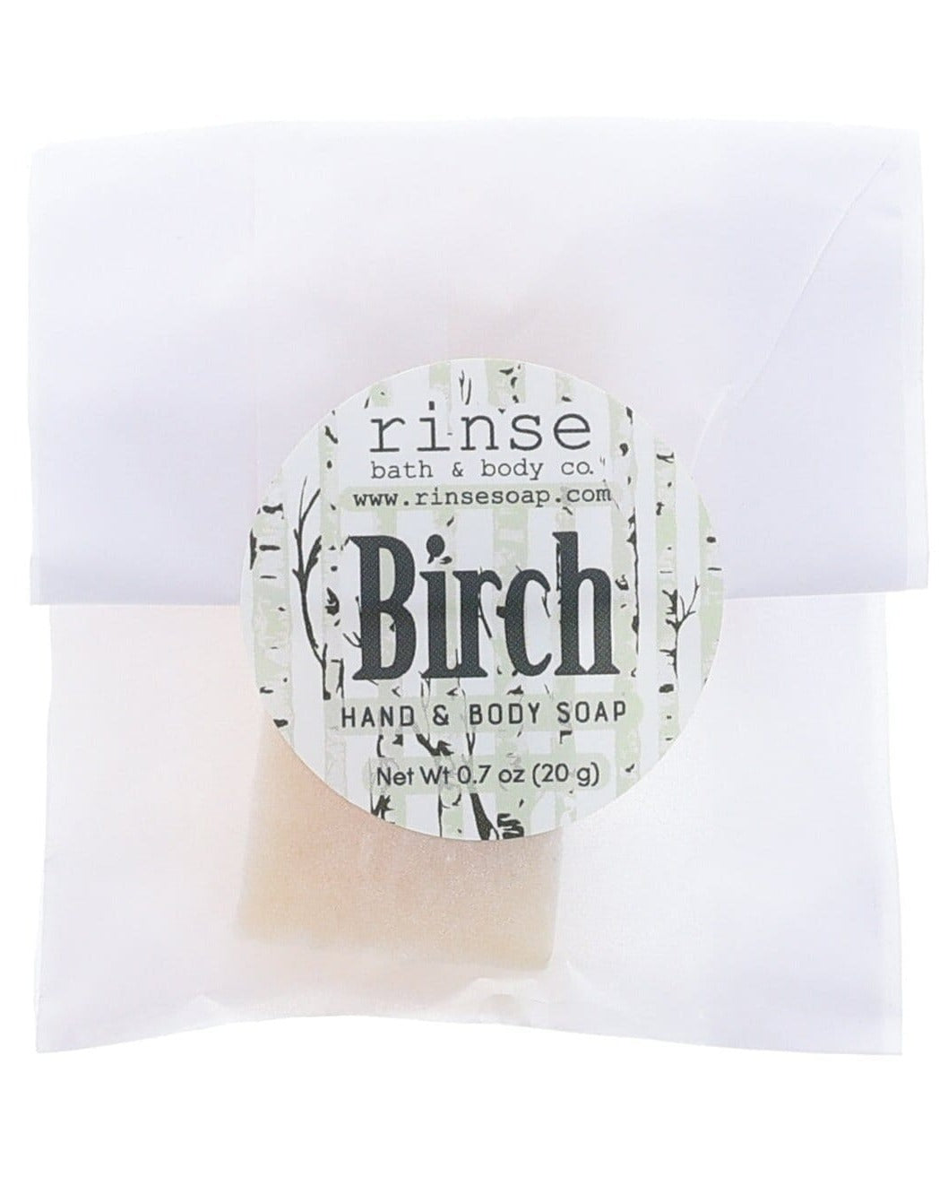 Birch Natural Bar Soap Slice — 4:5 product frame, Rinse Bath & Body Co.