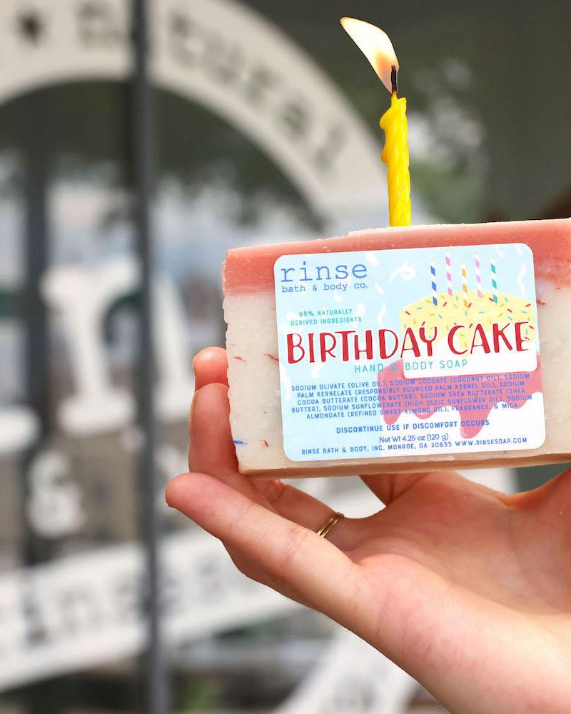 Birthday Cake handmade natural bar soap by Rinse Bath & Body