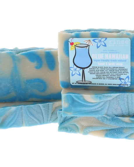 handmade natural bar soap in Blue Hawaiian by Rinse Bath & Body