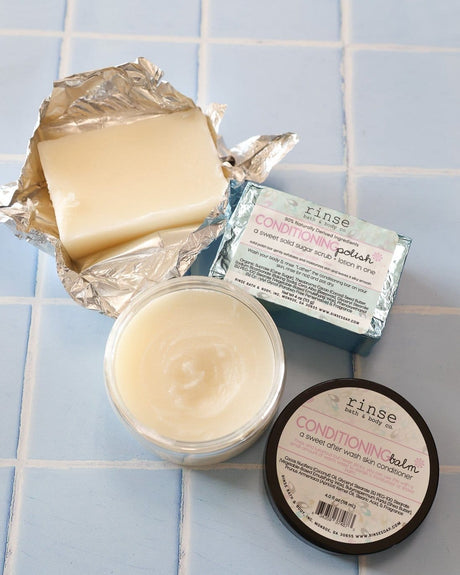 Handmade Original solid body conditioner bar - naturally derived - detail view