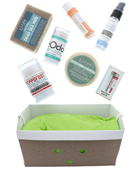Rinse Rinse Favorites natural bath and body gift set - curated gift collection - alternate angle