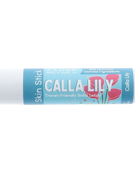 Calla Lily Skin Stick — travel-friendly solid lotion in a twist-up tube. Rinse Bath & Body Co.