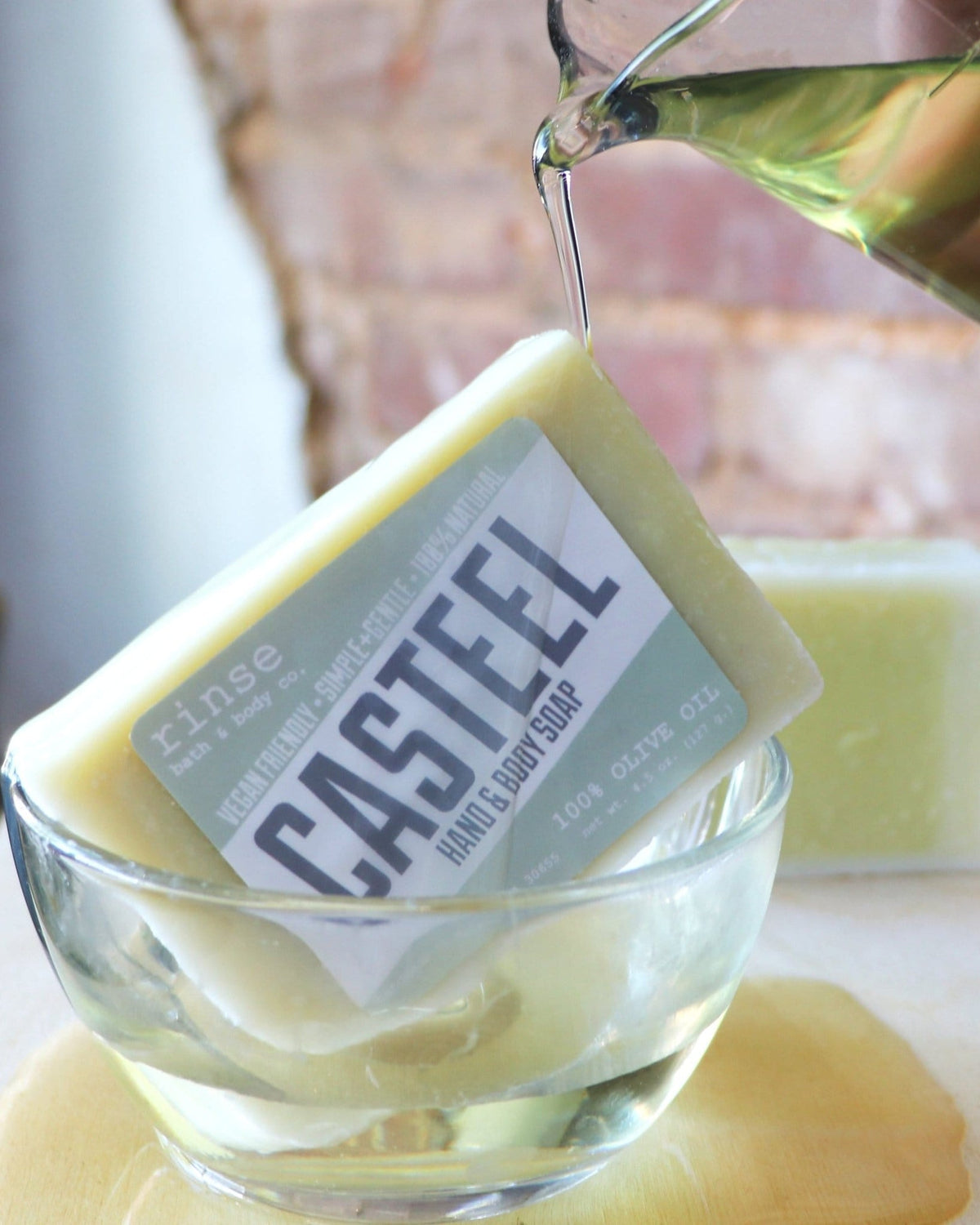 Handmade Casteel handmade natural bar soap - naturally derived - lifestyle shot