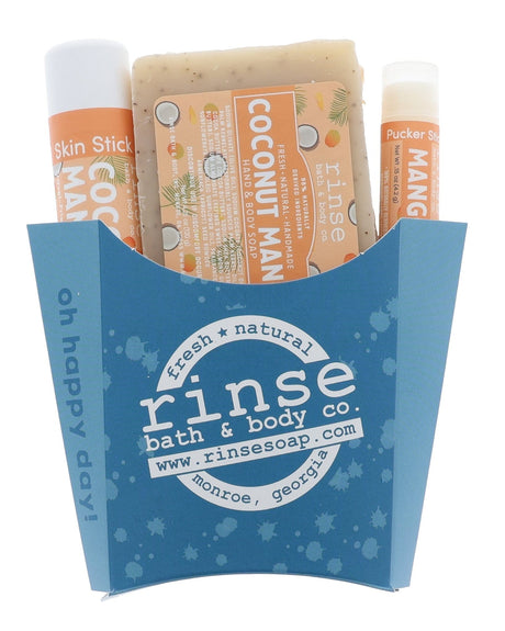 Handmade Coconut Mango natural bath and body gift set - naturally derived